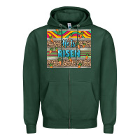 Sports Green He is risen tumbler Easter Day Zipper Hoodie - HowdyJamesFarm