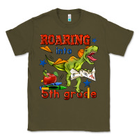 Army Green roaring into 5th grade Classic Tee - BundleAndBundleShop