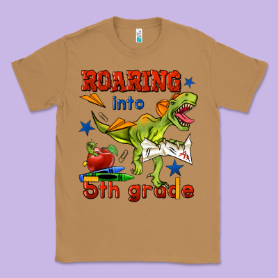 Roaring Into 5th Grade Classic Tee Designed By Bundleandbundleshop