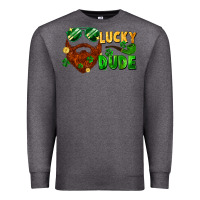 Charcoal Heather lucky dude saint patricks bearded man Premium Sweatshirt - FaDigitalArtStudio