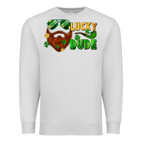 Dove Grey lucky dude saint patricks bearded man Premium Sweatshirt - FaDigitalArtStudio