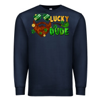 Navy lucky dude saint patricks bearded man Premium Sweatshirt - FaDigitalArtStudio