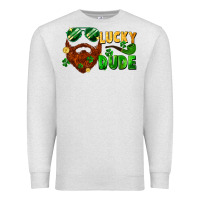 Oatmeal Heather lucky dude saint patricks bearded man Premium Sweatshirt - FaDigitalArtStudio