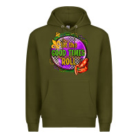 Army Green let the good times roll olivia Premium Hoodie - OliviaCreatesArt