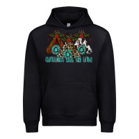 Black Christmas With Tribe Urban Hoodie - CowhideDigitalArt