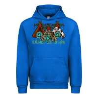 Cobalt Christmas With Tribe Urban Hoodie - CowhideDigitalArt