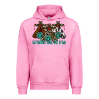 Fuchsia Pink Christmas With Tribe Urban Hoodie - CowhideDigitalArt