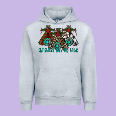 Christmas With Tribe Urban Hoodie Designed By Cowhidedigitalart