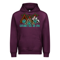 Mauve Wine Christmas With Tribe Urban Hoodie - CowhideDigitalArt
