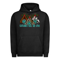 Pigment Black Christmas With Tribe Urban Hoodie - CowhideDigitalArt