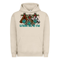 Pigment French Oak Christmas With Tribe Urban Hoodie - CowhideDigitalArt
