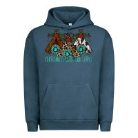 Pigment Midnight Navy Christmas With Tribe Urban Hoodie - CowhideDigitalArt