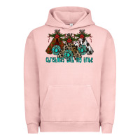Pigment Salmon Christmas With Tribe Urban Hoodie - CowhideDigitalArt