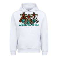 White Christmas With Tribe Urban Hoodie - CowhideDigitalArt