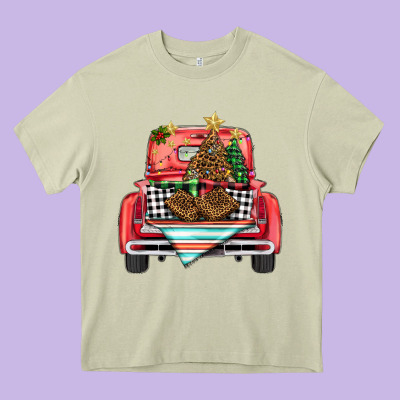 Christmas Truck Heavy Core Tee Designed By Barkaloodesign