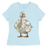 Baby Blue american pekin duck Ladies Tee - LillyAllenDesigns