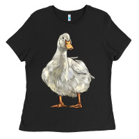 Black american pekin duck Ladies Tee - LillyAllenDesigns