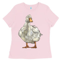 Bubblegum Pink american pekin duck Ladies Tee - LillyAllenDesigns