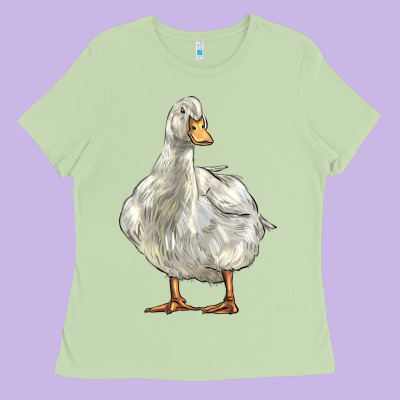 American Pekin Duck Ladies Tee Designed By Lillyallendesigns