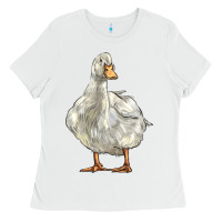 White american pekin duck Ladies Tee - LillyAllenDesigns
