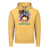 Vintage Mustard Messy Bun Cosmetologist Bbs Vintage Hoodie - BundleAndBundleShop