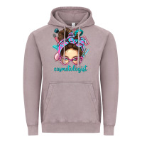 Vintage Zinc Messy Bun Cosmetologist Bbs Vintage Hoodie - BundleAndBundleShop