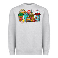 Heather Grey school bus driver coffee cups Heavyweight Sweatshirt - NancyCooperArtShop