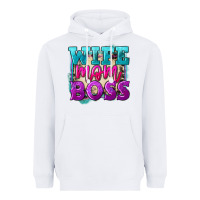 White Wife mom boss Mother's Day Heavyweight Hoodie - FaDigitalArtStudio