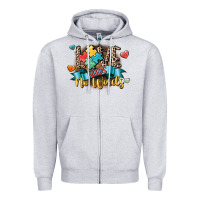 Heather Grey Love needs no words Zipper Hoodie - CowGirlArtShop