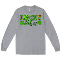 Heather Grey lucky vibes Long Sleeve Tee - RanaPortraitStore