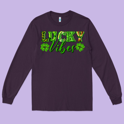 Lucky Vibes Long Sleeve Tee Designed By Ranaportraitstore