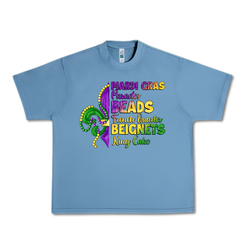 Mardi Gras Parades Beads French Quarter Beignets K Urban Heavy Tee by LillyAllenDesigns | Teevron