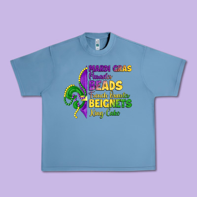 Mardi Gras Parades Beads French Quarter Beignets K Urban Heavy Tee Designed By Lillyallendesigns