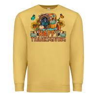 Antique Gold happy thanksgiving with truck bbs Premium Sweatshirt - BundleAndBundleShop