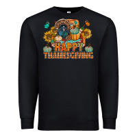 Black happy thanksgiving with truck bbs Premium Sweatshirt - BundleAndBundleShop