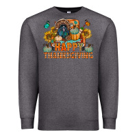 Charcoal Heather happy thanksgiving with truck bbs Premium Sweatshirt - BundleAndBundleShop