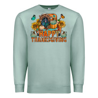 Seafoam happy thanksgiving with truck bbs Premium Sweatshirt - BundleAndBundleShop