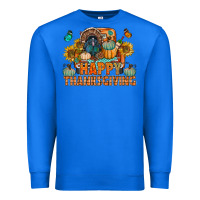 True Royal happy thanksgiving with truck bbs Premium Sweatshirt - BundleAndBundleShop
