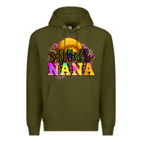 Army Green softball nana Premium Hoodie - OliviaCreatesArt