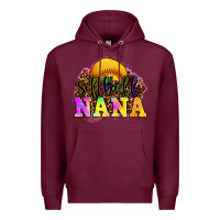 Burgundy softball nana Premium Hoodie - OliviaCreatesArt
