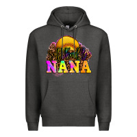 Charcoal Heather softball nana Premium Hoodie - OliviaCreatesArt