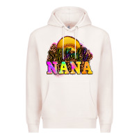 Pale Pink softball nana Premium Hoodie - OliviaCreatesArt