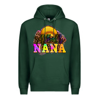 Sports Green softball nana Premium Hoodie - OliviaCreatesArt