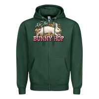 Sports Green Do the Bunny hop Easter Day Zipper Hoodie - HowdyJamesFarm