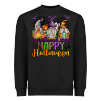 Black Happy Halloween Gnomes Heavyweight Sweatshirt - texasbilliewilder