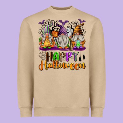 Happy Halloween Gnomes Heavyweight Sweatshirt Designed By Texasbilliewilder