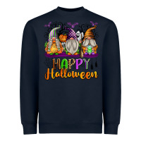 Navy Happy Halloween Gnomes Heavyweight Sweatshirt - texasbilliewilder