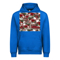 Cobalt vintage christmas car pattern Urban Hoodie - CowhideDigitalArt