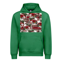 Emerald vintage christmas car pattern Urban Hoodie - CowhideDigitalArt