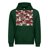 Forest Green vintage christmas car pattern Urban Hoodie - CowhideDigitalArt